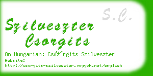 szilveszter csorgits business card